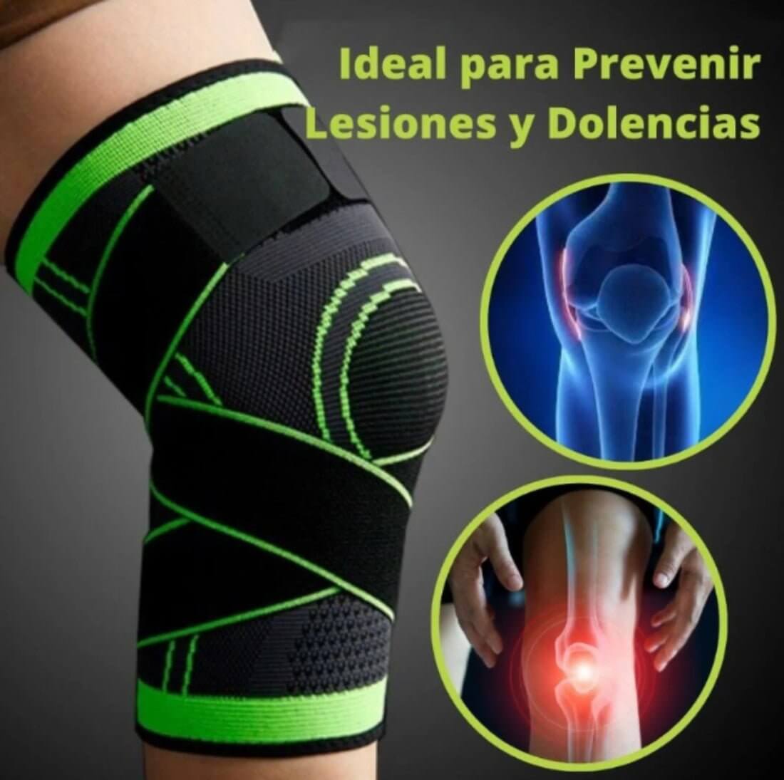 RODILLERA DE COMPRESIÓN CON BANDAS - Shopful